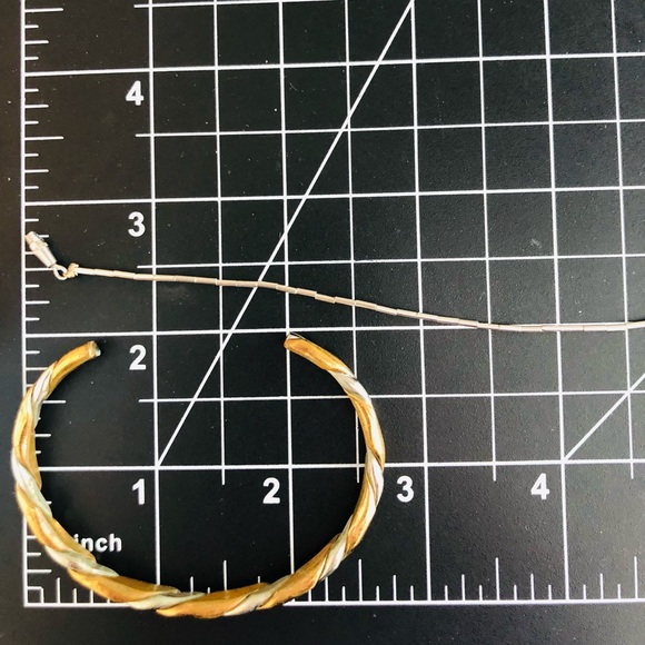 Vintage Silver Necklace and Twisted Bracelet Cuff - Picture 7 of 11